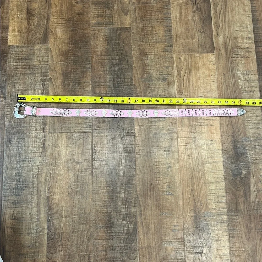 Pink Patterned Belt like new never